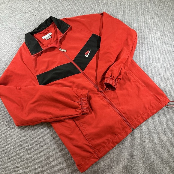 Nike Jacket Red‎ Mens Windbreaker RN56323 Size Medium Activewear - Picture 1 of 8
